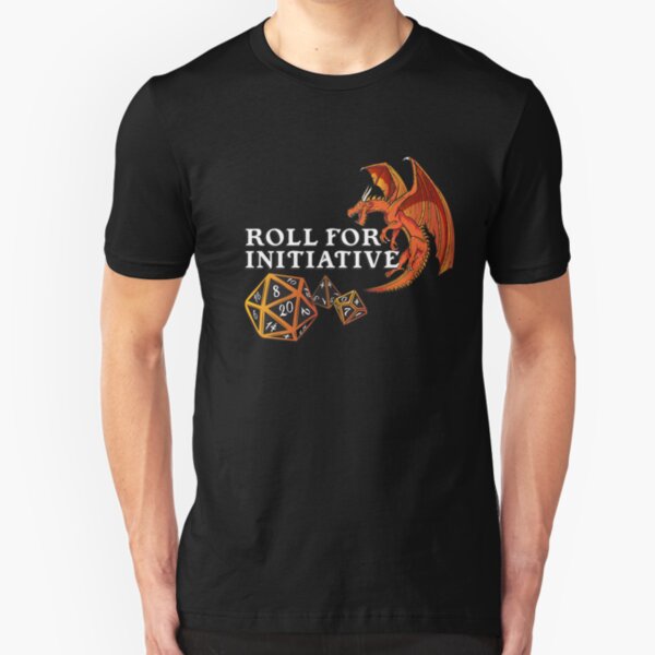 Initiative Dragon d20, Dice, Dungeon Slim Fit T-Shirt