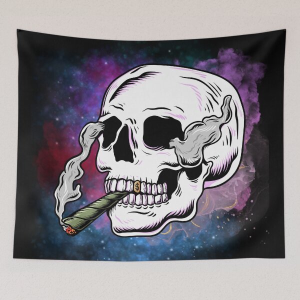 Item preview, Skull smoking weed designed and sold by Dwarf7.