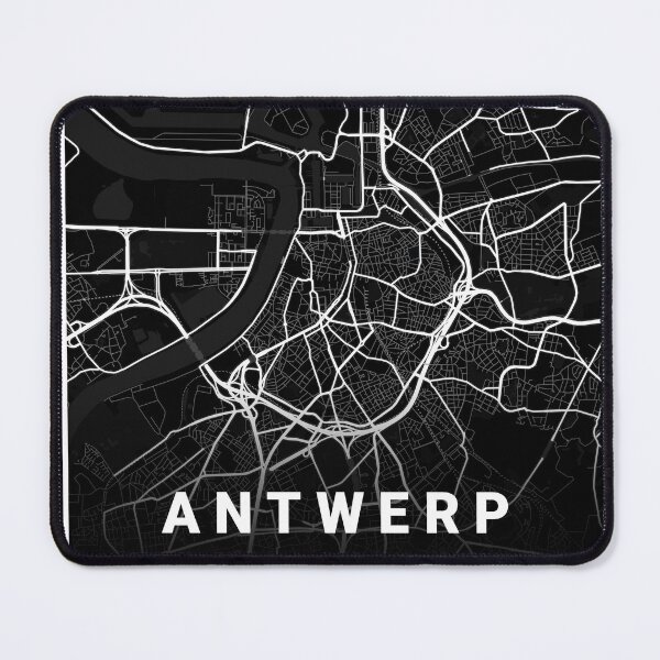 Item preview,  Black and white city map of Antwerp designed and sold by More than Myriad.