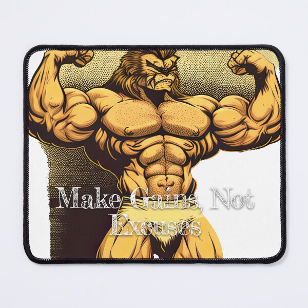 Item preview, Make Gains, Not ExcusesDesignBodybuilding Fitness Gym Workout Exercise Merch Print Design designed and sold by tengamerx.