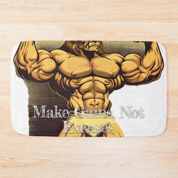 Item preview, Make Gains, Not ExcusesDesignBodybuilding Fitness Gym Workout Exercise Merch Print Design designed and sold by tengamerx.