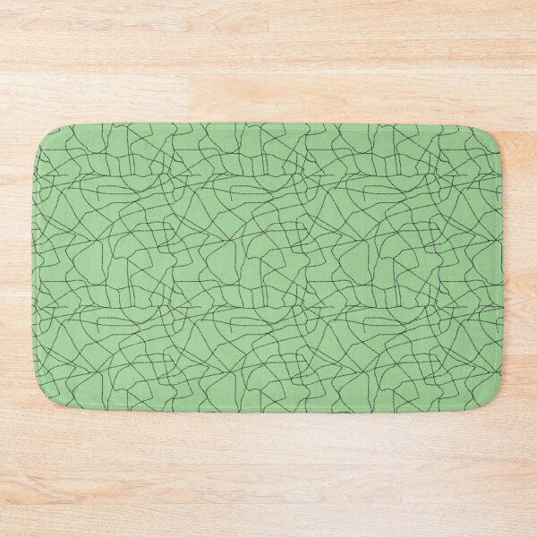 Item preview, Modern minimalist White and Pale Green line art abstract seamless pattern designed and sold by Thilaniz.