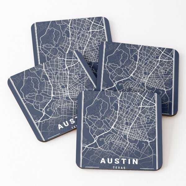 Item preview, Blueprint Austin city limits map designed and sold by More than Myriad.