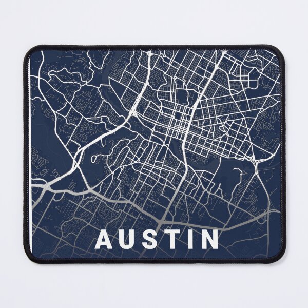 Item preview, Blueprint Austin city limits map designed and sold by More than Myriad.