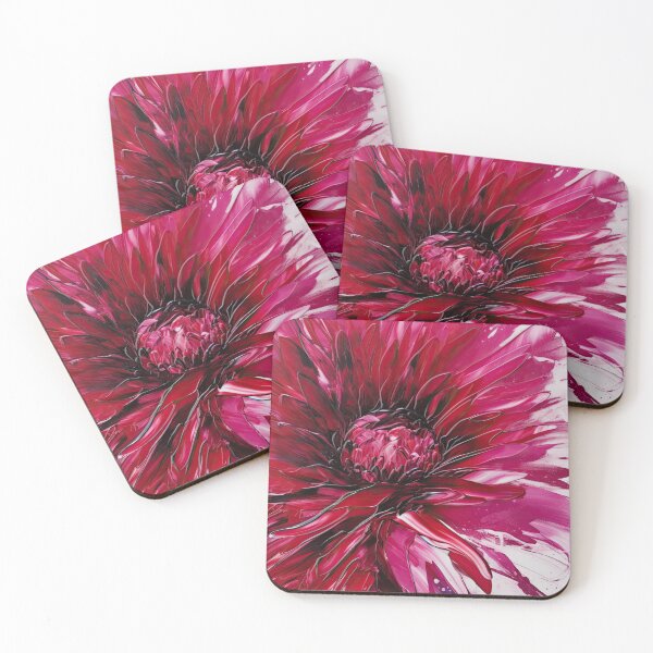 Item preview, Abstract painting of a pink gerbera designed and sold by Cydermann.