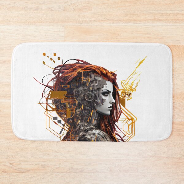 Item preview, Red Haired Cyberpunk Girl designed and sold by ShadowAndSlate.