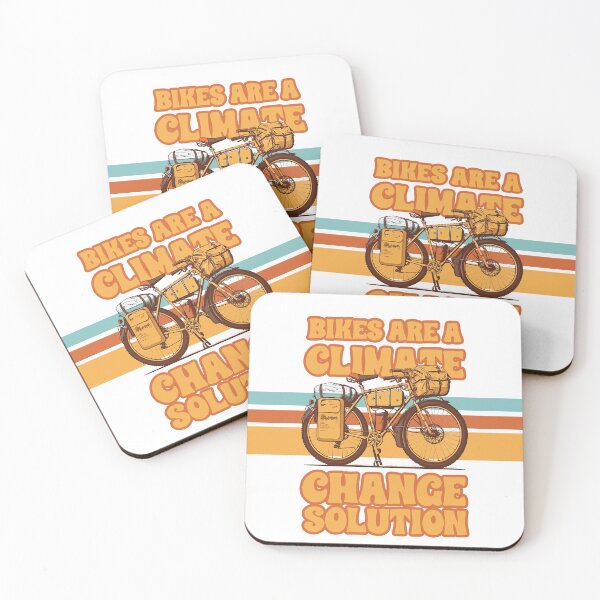 Item preview, Bikes Are a Climate Change Solution Retro Vintage T-Shirt  designed and sold by BIKE PACKING.