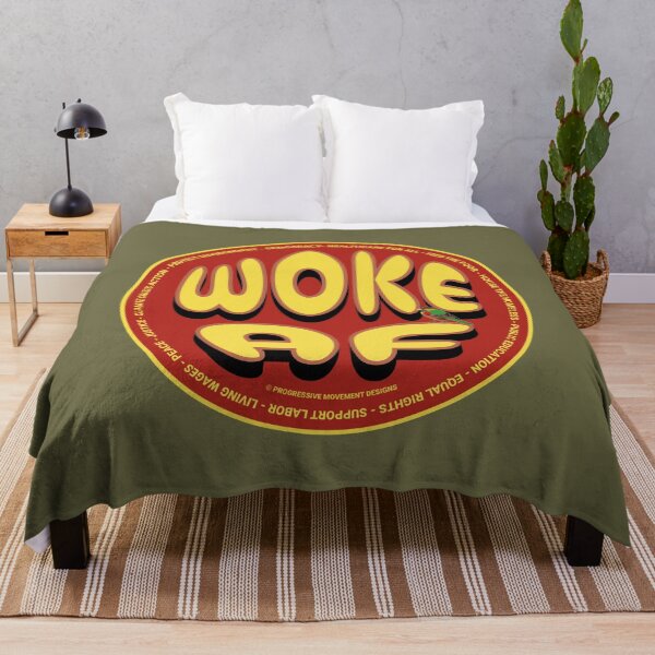 Item preview, PMD00655 Progressive Movement Designs funny WOKE AF design for any day of the year shows you support progressive policy goals for progressive Democrats and Independents and Bernie Sanders supporters designed and sold by ProgressiveLeft.