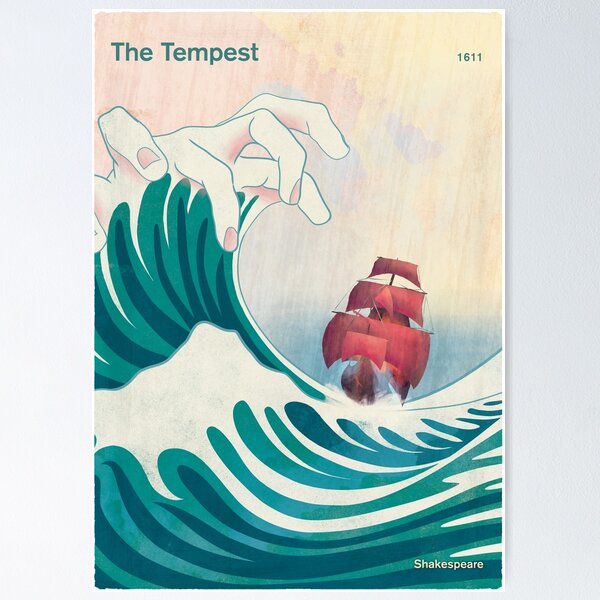 Item preview, The Tempest - William Shakespeare Theatre Art for Book Lovers, Readers and Writers designed and sold by RedHillPrints.