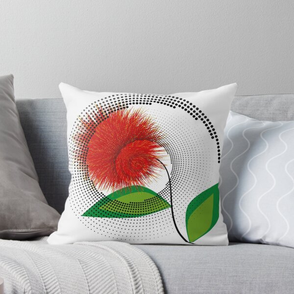 Item preview, A red flower surrounded by dots designed and sold by Bigrow.