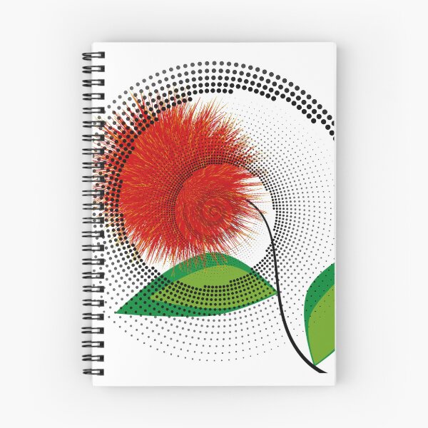 Item preview, A red flower surrounded by dots designed and sold by Bigrow.