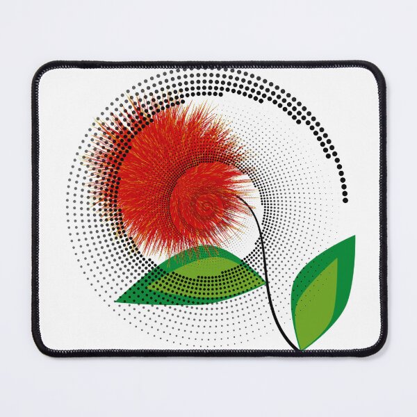 Item preview, A red flower surrounded by dots designed and sold by Bigrow.