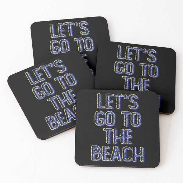 Item preview, Let’s Go To The Beach, blue and yellow font designed and sold by DaveDanchuk.