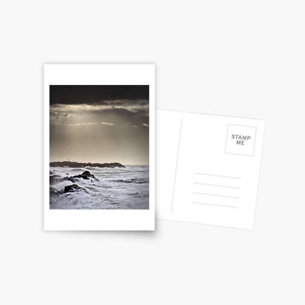 White sea, dark sky Carte postale