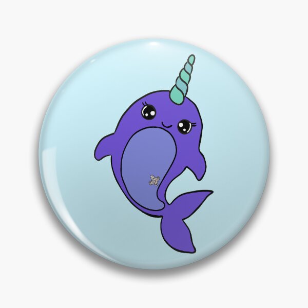 Item preview, GJ Feeding Tube Awareness Cute Narwhal designed and sold by Hannah Anderle.