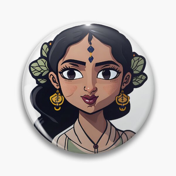 Item preview,  Adorable Indian Woman Sticker designed and sold by PhimaDesing.