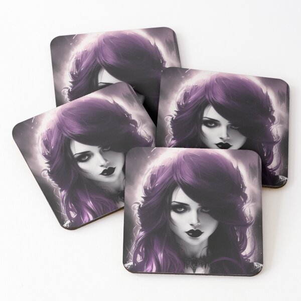 Item preview, Purple Gothic Girl Portrait No.2 designed and sold by Artistic Fusion Lab.