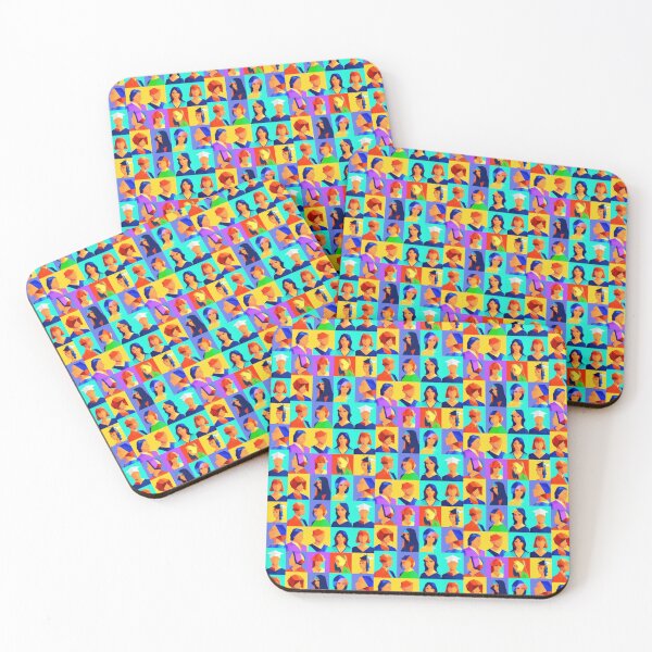 Item preview, Neon Humanity: A Luminous Mosaic of Colorful Characters designed and sold by H  Schneiter.