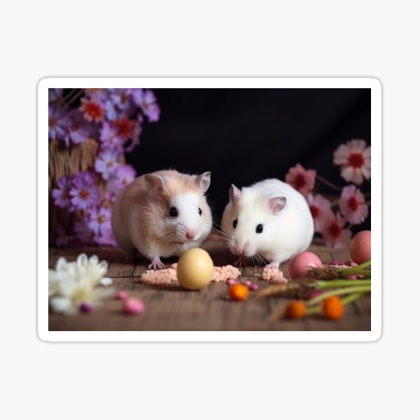 Happy Hamsters Strike a Pose Sticker