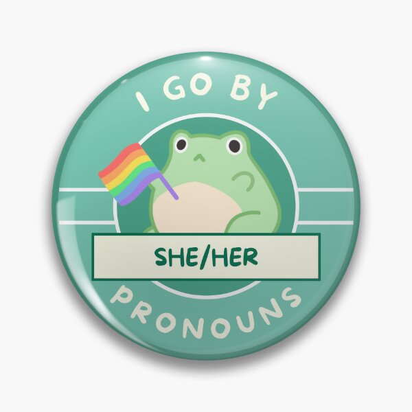 Artikel-Vorschau von Ich gehe nach Sie/Ihr Pronomen LGBTQ Stolz, designt und verkauft von Furia LGBTQ+ Accessories.