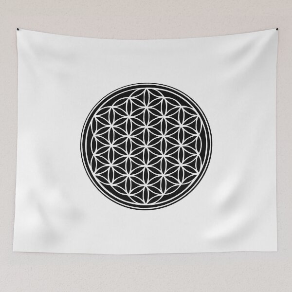 Item preview, Black and white flower of life designed and sold by mia-alice85.