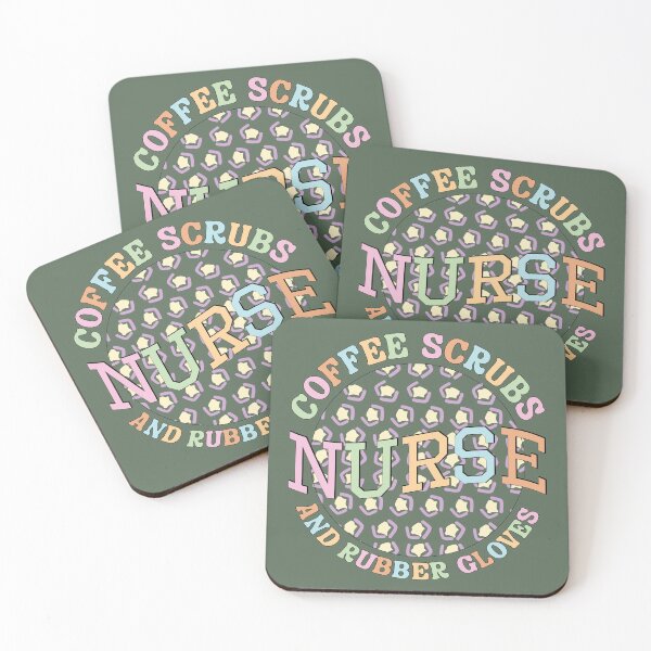 Item preview, Coffee Scrubs And Rubber Gloves Medical Nurse Quote designed and sold by Pixelish.