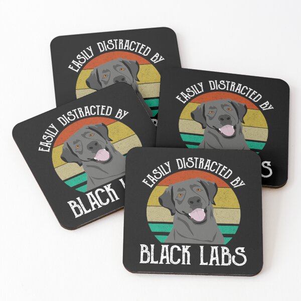 Item preview, Easily Distracted By Black Labs designed and sold by Cat Lady Designs.