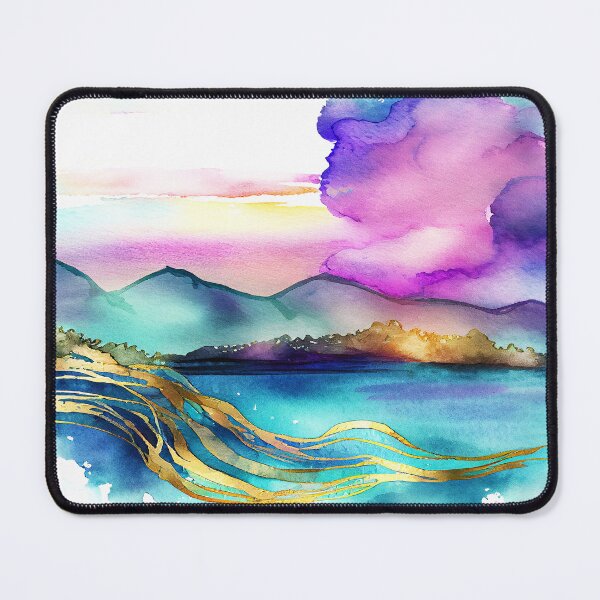 Item preview, Unforgettable Purple Teal Sunset Painting for Home Decor Digital Print designed and sold by adlydesigns.