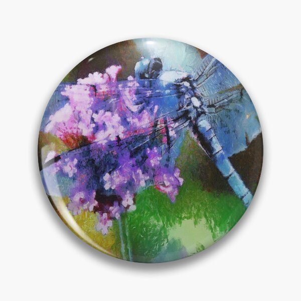 Item preview, Blue Dragonfly on Wild Garlic Dot Art designed and sold by taiche.