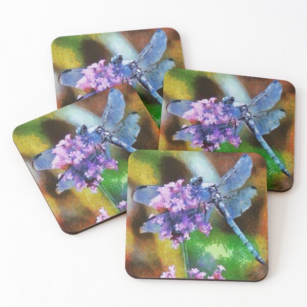Item preview, Blue Dragonfly on Wild Garlic Dot Art designed and sold by taiche.