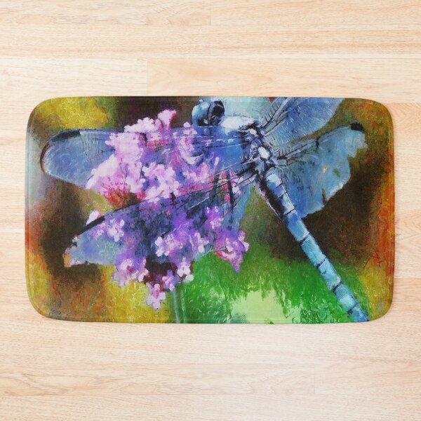 Item preview, Blue Dragonfly on Wild Garlic Dot Art designed and sold by taiche.