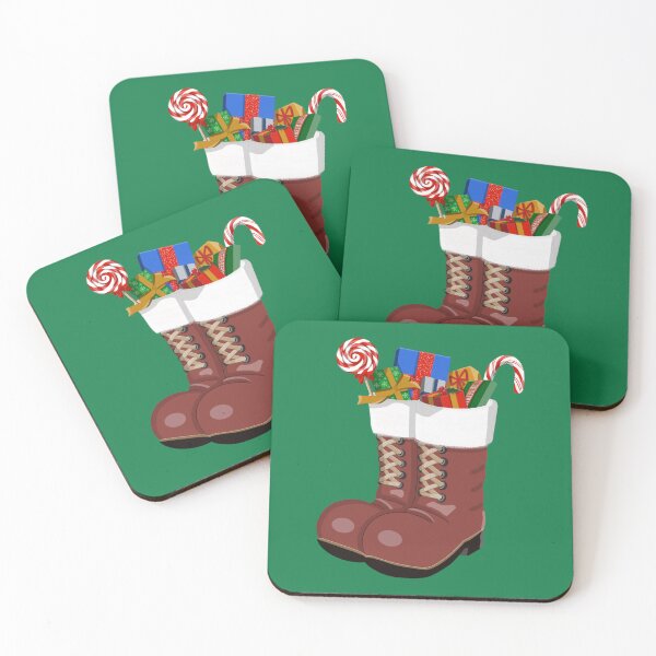 Item preview, Santa's Boots Filled with Gifts and Candies designed and sold by Sfumata Illustration.