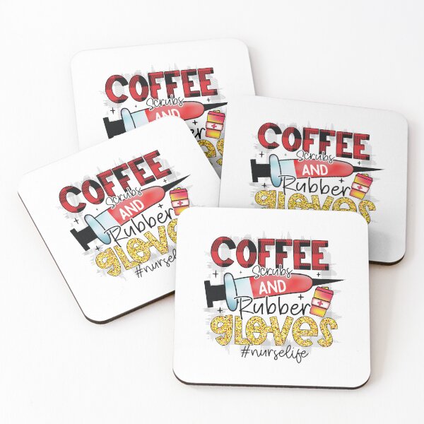 Item preview, Coffee Scrubs And Rubber Gloves Medical Nurse Quote designed and sold by Pixelish.
