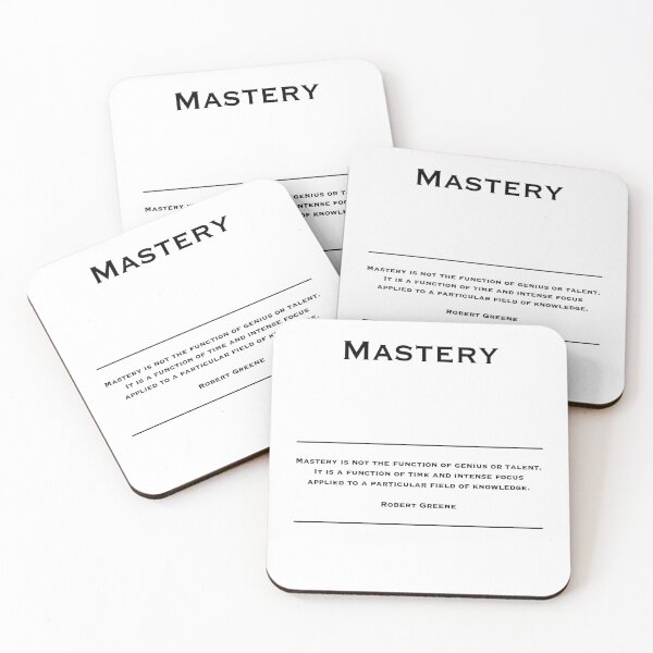 Item preview, Mastery - Motivational Quotes. Inspirational Quotes. Corporate Office Wall Art Black and White T-Shirt / Poster / Sticker / Mug designed and sold by Read This Already.