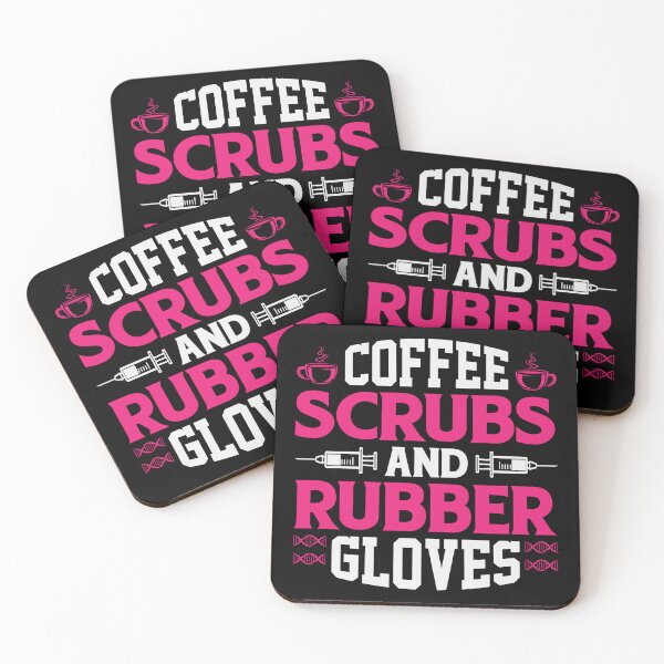 Item preview, Coffee Scrubs And Rubber Gloves Medical Nurse Quote designed and sold by Pixelish.