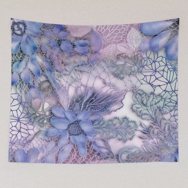 Item preview, Intricate lavender, white and pink floral filigree lacework- Simple and elegant ! designed and sold by UmagineArts.