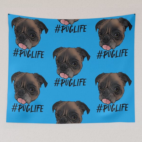 Item preview, #Puglife Blue designed and sold by Petcetera.