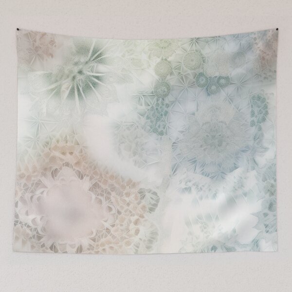 Item preview, delicate but intricate floral  lacework in white and pink - Simple and elegant ! designed and sold by UmagineArts.