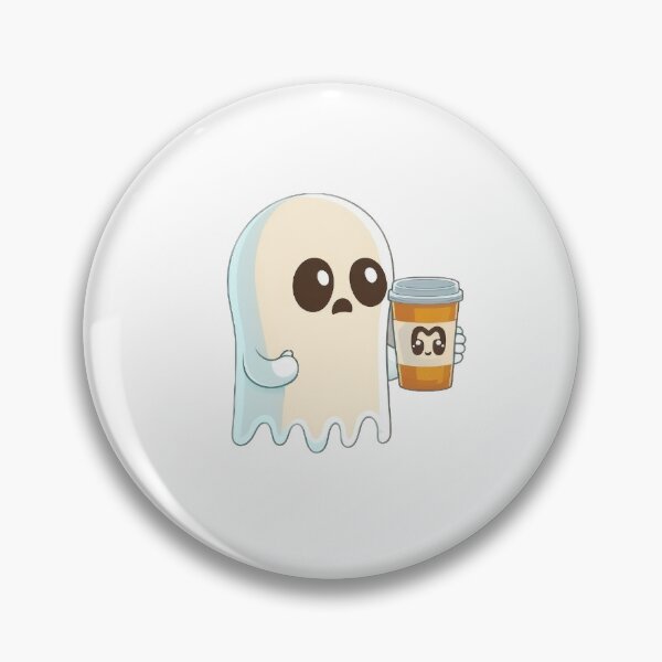 Item preview, Fantasma de café espeluznante kawaii designed and sold by SNRGraphics.