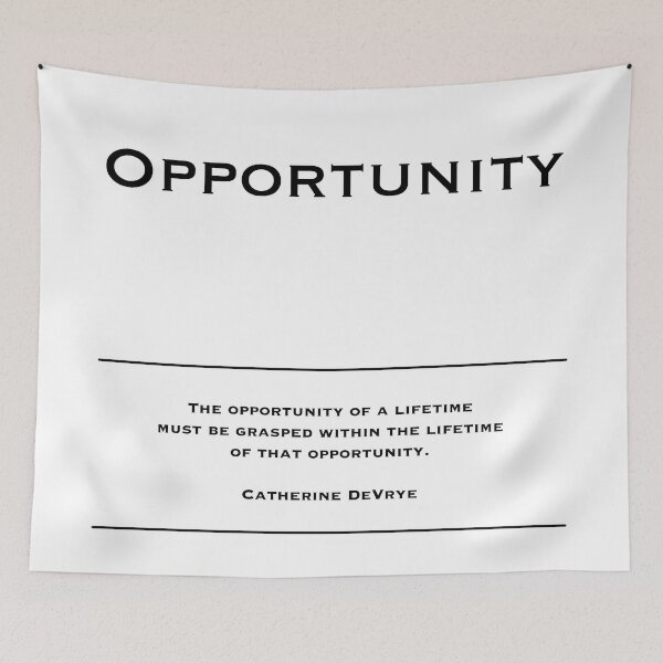 Item preview, Opportunity - Motivational Quotes. Inspirational Quotes. Corporate Office Wall Art Black and White T-Shirt / Poster / Sticker / Mug designed and sold by Read This Already.