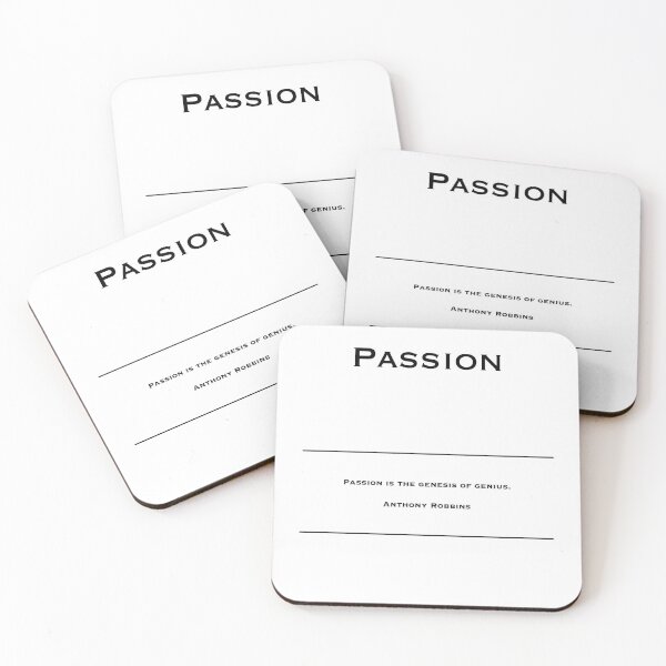 Item preview, Passion - Motivational Quotes. Inspirational Quotes. Corporate Office Wall Art Black and White T-Shirt / Poster / Sticker / Mug designed and sold by Read This Already.