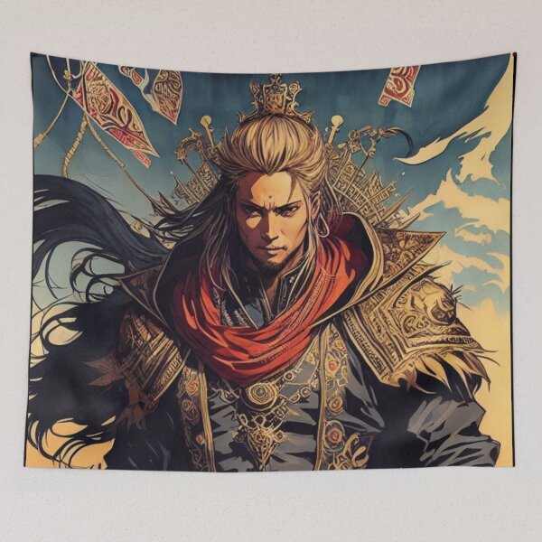 Item preview, Warrior art of the Ming and Qing dynasties, Modern art featuring Chinese warriors, Chinese warrior paintings in contemporary art designed and sold by Anna-Mei.