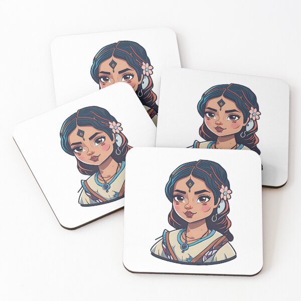 Item preview, Adorable Indian Woman Sticker designed and sold by PhimaDesing.