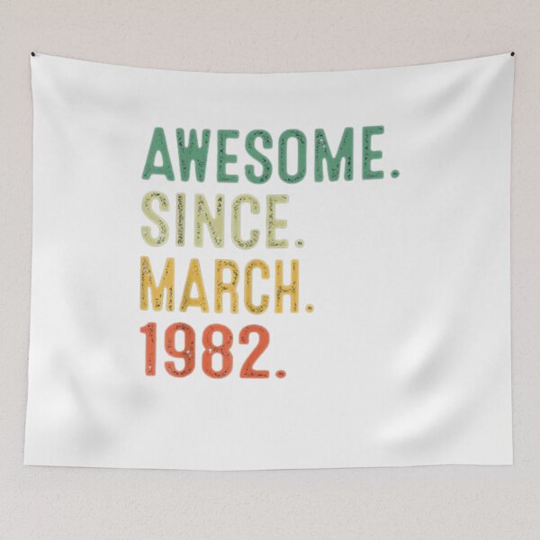 Item preview, 41 Years Old Gifts Awesome Since March 1982 41st Birthday designed and sold by FiveStarsCorner.