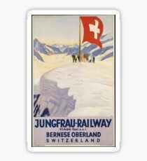Vintage Switzerland T-Shirt Retro Travel Jungfrau Poster Sticker