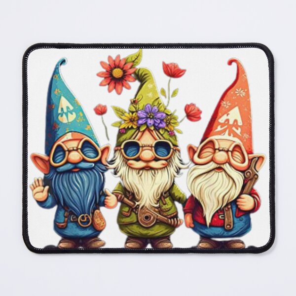 Item preview, Gnome Cute and funny gnome Hippie sunflower peace love designed and sold by FiveStarsCorner.