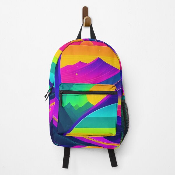 Item preview, Trendy Neon-Colored Landscape AI Art designed and sold by unusualillusion.