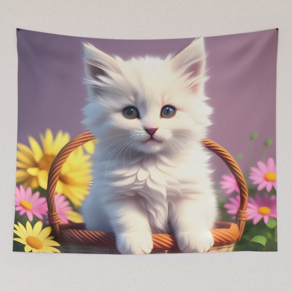 Item preview, Cat in a Basket - Modern Digital Art designed and sold by Ai-michiart.