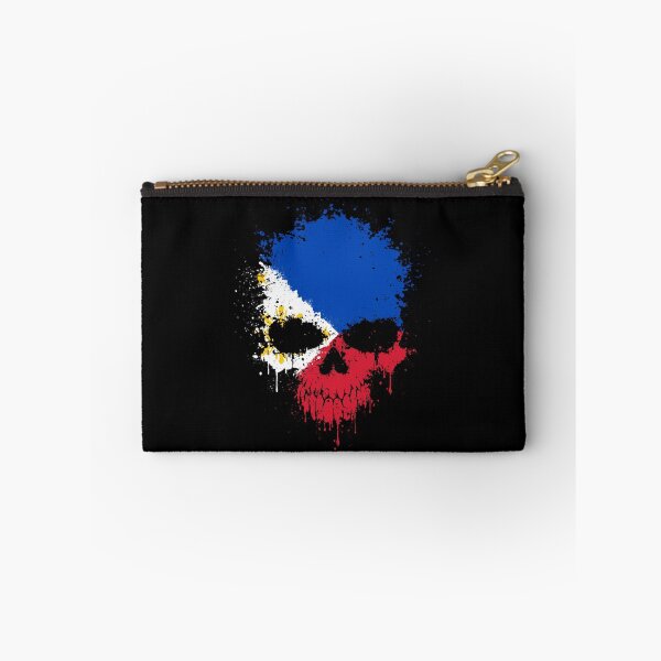 Item preview, Chaotic Filipino Flag Splatter Skull designed and sold by JeffBartels.
