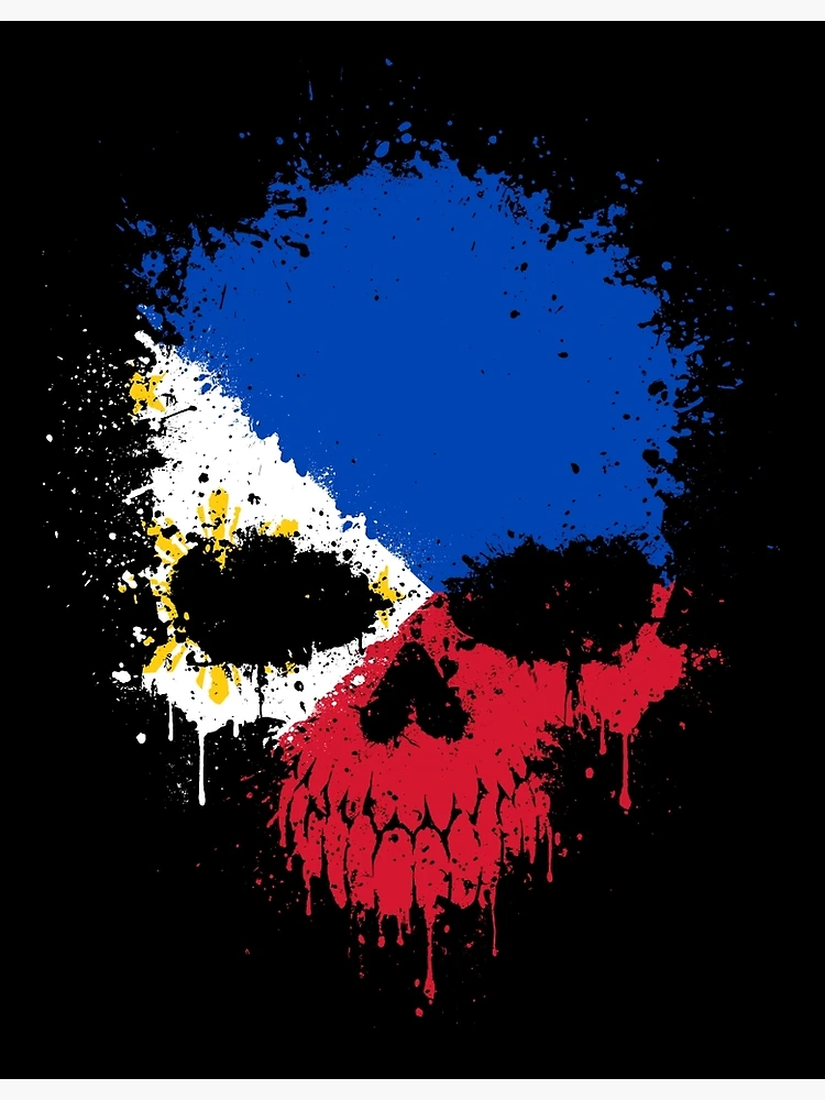 Chaotic Argentine Flag Splatter Skull Poster for Sale by jeff bartels